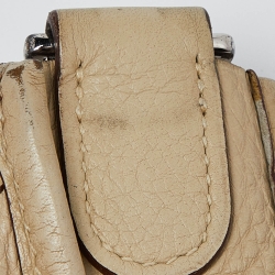 Pre Owned Hermes Parchemin Taurillon Clemence Leather Evelyne II PM Bag