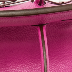 Pre Owned Hermès Magnolia Taurillon Clemence Leather Palladium Finish Birkin 30 Bag