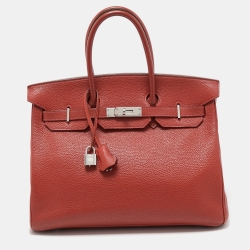 Hermes Birkin 30 Rouge Vif Togo Palladium Hardware