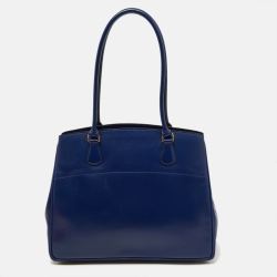 مملوكة مسبقًا Hermes Bleu Box Leather LA Tote