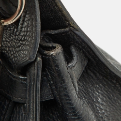 Pre Owned Hermes Black Taurillon Clemence Leather Palladium Finish Jypsiere 28 Bag