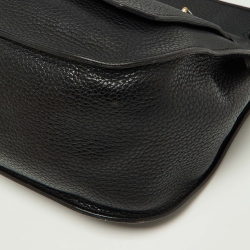 Pre Owned Hermes Black Taurillon Clemence Leather Palladium Finish Jypsiere 28 Bag