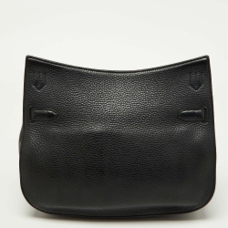 Pre Owned Hermes Black Taurillon Clemence Leather Palladium Finish Jypsiere 28 Bag