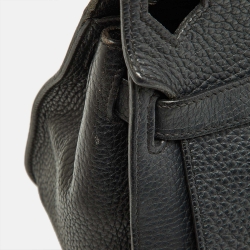 Pre Owned Hermes Black Taurillon Clemence Leather Palladium Finish Jypsiere 28 Bag