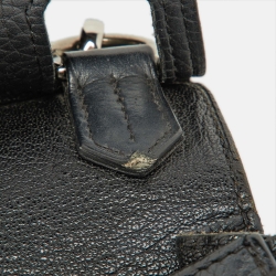 Pre Owned Hermes Black Taurillon Clemence Leather Palladium Finish Jypsiere 28 Bag