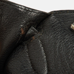 Pre Owned Hermes Black Taurillon Clemence Leather Palladium Finish Jypsiere 28 Bag