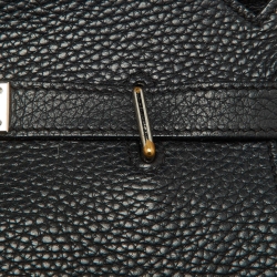 Pre Owned Hermes Black Taurillon Clemence Leather Palladium Finish Jypsiere 28 Bag