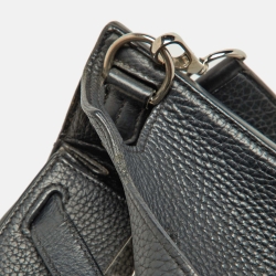 Pre Owned Hermes Black Taurillon Clemence Leather Palladium Finish Jypsiere 28 Bag