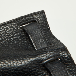 Pre Owned Hermes Black Taurillon Clemence Leather Palladium Finish Jypsiere 28 Bag