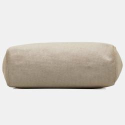Pre Owned Hermes Brown Canvas Leather Herbag MM