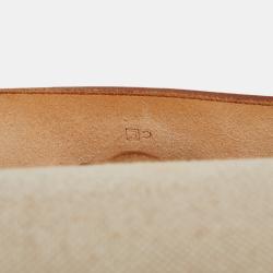 Pre Owned Hermes Brown Canvas Leather Herbag MM