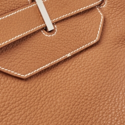Hermes Gold Togo Leather Palladium Finish Birkin 50 Bag