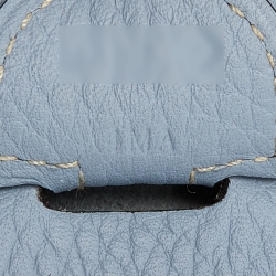 Hermes Blue Lin Togo Leather Evelyne III GM Bag