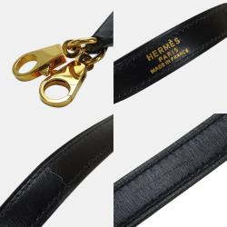 Pre Owned Hermes Boxcalf Shoulder Outside Sewing Black Kelly 28 Handbag