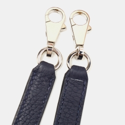 Pre Owned Hermes Bleu Saphir Taurillon Clemence Leather Palladium Finish Kelly Retourne 35 Bag