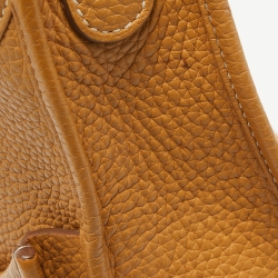 Pre Owned Hermes Natural Sable Taurillon Clemence Leather Evelyne III GM Bag