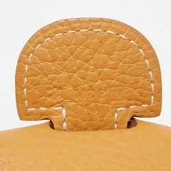 Pre Owned Hermes Natural Sable Taurillon Clemence Leather Evelyne III GM Bag