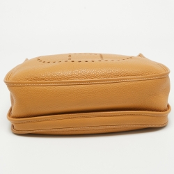 Pre Owned Hermes Natural Sable Taurillon Clemence Leather Evelyne III GM Bag