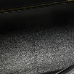 Hermes Noir Epsom Leather Gold Finish Kelly Sellier 25 Bag