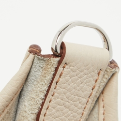 Pre Owned Hermes Parchemin Taurillon Clemence Leather Evelyne III PM Bag