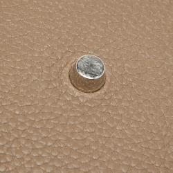 Pre Owned Hermes Taupe Taurillon Clemence Leather Palladium Finish Lindy 26 Bag