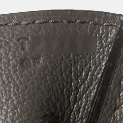 Hermes Etain Taurillon Clemence Palladium Finish Birkin 35 Bag