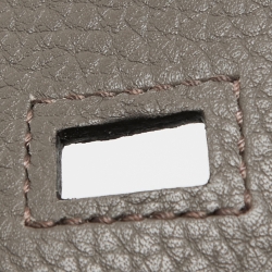 Hermes Etain Taurillon Clemence Palladium Finish Birkin 35 Bag