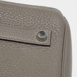 Hermes Etain Taurillon Clemence Palladium Finish Birkin 35 Bag