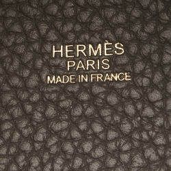 Hermes Etain Taurillon Clemence Leather Picotin Lock 18 Bag
