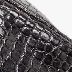 Hermes Black Crocodile Gold Finish Birkin 40 Bag