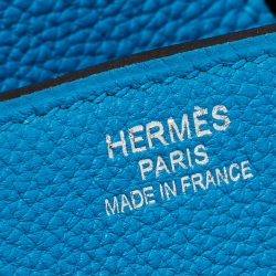 Hermès Bleu Zanzibar/Malachite Togo Leather Palladium Finish Birkin 35 Bag