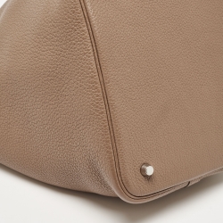 Pre Owned Hermes Taupe Grey Taurillon Clemence Leather Picotin Lock 22 Bag