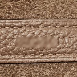 Pre Owned Hermes Taupe Grey Taurillon Clemence Leather Picotin Lock 22 Bag