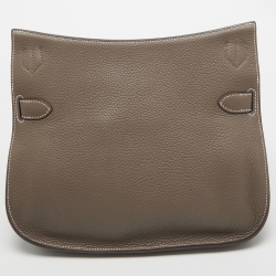 Pre Owned Hermès  Etoupe Taurillon Clemence Leather Palladium Hardware Jypsiere 31 Bag