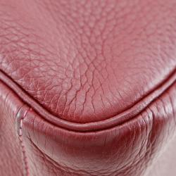 Hermes Burgundy Leather Lindy shoulder bag