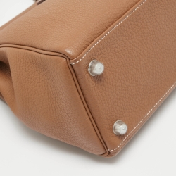 مملوكة مسبقًا حقيبة هيرمس كيلي ريتورن 82 جلد توغو أزرق إكسسوار ذهبي اللون