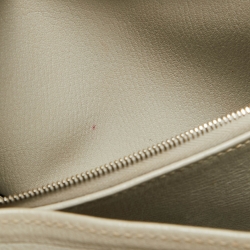 Hermes Soufre/Gris Perle Epsom Leather Palladium Finish Birkin 35 Bag