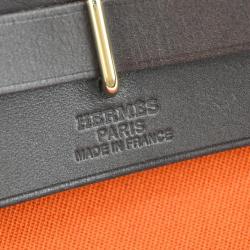 Pre Owned Hermes Orange Canvas Herbag shoulder bag