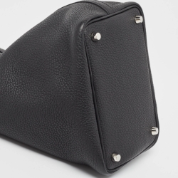 مملوكة مسبقًا Hermès Noir Taurillon Clemence Leather Picotin Lock 18 Bag