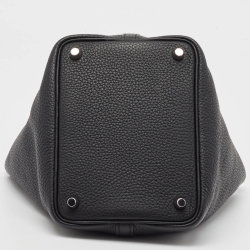 مملوكة مسبقًا Hermès Noir Taurillon Clemence Leather Picotin Lock 18 Bag