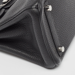 Hermes Black Togo Leather Palladium Finish Birkin 25 Bag