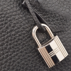 Hermes Black Togo Leather Palladium Finish Birkin 25 Bag