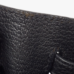 Hermes Black Togo Leather Palladium Finish Birkin 25 Bag
