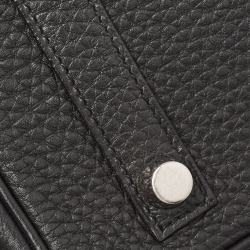 Hermes Black Togo Leather Palladium Finish Birkin 25 Bag