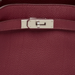 Pre Owned Hermès Rouge Grenat Togo Leather So Kelly 22 Bag
