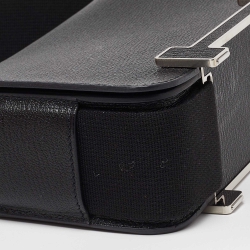 Pre Owned Hermes Black Chevre Mysore Leather Geta Bag  