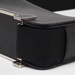 Pre Owned Hermes Black Chevre Mysore Leather Geta Bag  