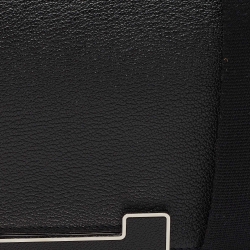 Pre Owned Hermes Black Chevre Mysore Leather Geta Bag  