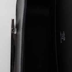 Pre Owned Hermes Black Chevre Mysore Leather Geta Bag  