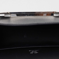 Pre Owned Hermes Black Chevre Mysore Leather Geta Bag  